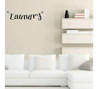 1Pc PVC Noir Autocollant Mural Citation Blanchisserie Vinyle Art Décalage Décoration Intérieur Removable
