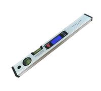 1pc Rapporteur numérique Angle Inclinomètre Niveau électronique 360 degrés avec/sans aimants Niveau pente 400 mm(Silver no magnets)