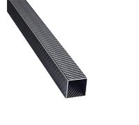 1Pc Rectangle 500mm 3K Full Carbon Fiber Square Tube Twill Glossy OD 10mm to 30mm High Strength Carbon Tube For 3D Printer(10X10X8X500mm)