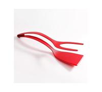 (1PC,Red)2 in 1 Grip and Flip Spatula Tongs, Silicone Egg Flipper Tool Fish French Toast Tongs, Non-Stick Cooking Spatula Food Grip Tongs 2025