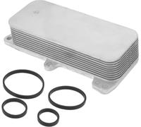 1Pc Refroidisseur D'Huile Moteur Pour Volkswagen Touareg 04-10 Refroidisseur D'Huile De Transmission Trans Cooler Avec Joints Toriques No.070117021D Alliage Aluminium Ton Argent