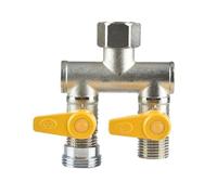 1pc robinet de machine à laver une entrée deux sorties répartiteur deux voies trois voies quatre voies vanne DN15 DN20 adaptateur(13)