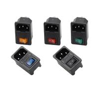 1PC Rocker Switch Fused IEC 320 C14 Inlet Power socket with lamp Fuse Switch Connector Plug Connector with fuse NWPNLXEA(Gelb)