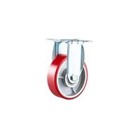 1Pc roulettes 4 pouces CaIron Core Pu roue directionnelle, roulette industrielle résistante à l'usure en polyuréthane de fer taille moyenne