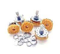 1Pc RS25 6mm Knurl Shaft 1P11T 2P4T 2P5T 2P6T 3P3T 3P4T 4P3T Rotary Band Switch Selector NWPNLXEA(2P5T)