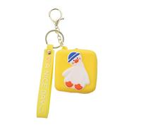 1pc Sac Ornements Sac À Dos Sac À Main Organisateur Sacs pour Voyage Dessin Animé Porte-clés Dessin Animé Sac Pendentif Porte-clés Portefeuille pour Femmes Porte-Monnaie Pvc Jaune Dessin Animé Petit