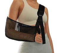 1pc Sangle de blessure au coude et au bras en maille noire, équipement de protection unisexe, équipement de protection anti-transpiration et déodorant réglable d’une main