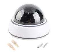 1Pc Simulation caméra Faux dôme factice Surveillance caméra de sécurité Clignotant Rouge lumière (Blanc)