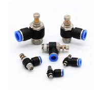 1PC SL 4 6 8 10 12mm Fast connection Pneumatic Fitting M5" 1/8" 1/4" 3/8"1/2" air speed Regulating valve throttle valve NWPNLXEA(6mm OD Hose,1/4")