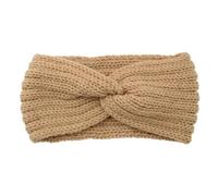 1pc Solid Color Headwrap Autumn Winter Knit Headband Ear Protection Warmer Sports Multi-functional Hair Accessories(Coffee)