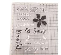 1pc Sourire Noël Guirlande Ruban/Mer Voyage À La Plage/Rose Fleurs Silicone Timbre Bricolage Scrapbooking Photo Album Artisanat Décoration