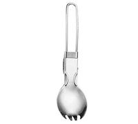 1pc Spork Camping Couverts Pliant Fourchette Cuillère 2 en 1 en Plein air Arts de la Table de Pique-Nique Voyage pour la randonnée Trekking intérieur