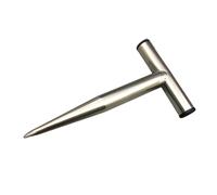 1Pc Stainless Steel T-Bar Earth Auger for Gardening Landscaping with Ergonomic Grip Stainless Steel T Shaped Soil Drill