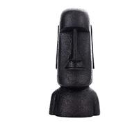 1pc statue de de Pâques style rétro Moai tête Sculpture pour les ornements, Noir B