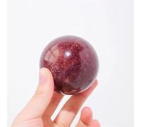 1pc Strawberry Quartz Ball Magic Crystal Improves Love Fortune Gem Decoration Divination Gift Ornaments (Color : 4-4.5cm)