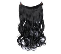 1pc Synthetic Hair Extension 24 Inch Curly Natural Black Red Brown Blonde Hairpieces With Fish Line Wavy False Piece(17)