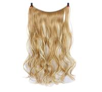 1pc Synthetic Hair Extension 24 Inch Curly Natural Black Red Brown Blonde Hairpieces With Fish Line Wavy False Piece(31)