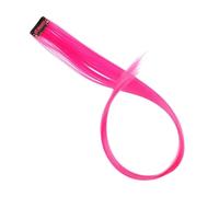 1pc Synthetic Hair Extension Long Straight Clip In Fake Hairpieces Clip-in One Piece Pink Black(13)