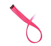 1pc Synthetic Hair Extension Long Straight Clip In Fake Hairpieces Clip-in One Piece Pink Black(24)