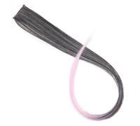 1pc Synthetic Hair Extension Long Straight Clip In Fake Hairpieces Clip-in One Piece Pink Black(59H)