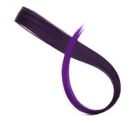 1pc Synthetic Hair Extension Long Straight Clip In Fake Hairpieces Clip-in One Piece Pink Black(61H)