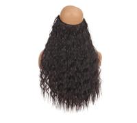 1pc Synthetic Hair Extensions No Clip In Artificial Natural Fake Hairpiece Blonde Red Black Curly Women's False Piece Extension(W4,22inches)