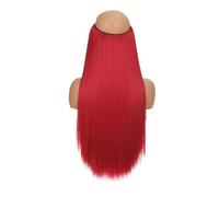 1pc Synthetic Hair Extensions No Clip In Artificial Natural Fake Hairpiece Blonde Red Black Curly Women's False Piece Extension(101,24inches)