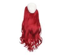 1pc Synthetic Hair Extensions No Clip In Artificial Natural Fake Hairpiece Blonde Red Black Curly Women's False Piece Extension(C101,22inches)