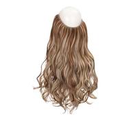 1pc Synthetic Hair Extensions No Clip In Artificial Natural Fake Hairpiece Blonde Red Black Curly Women's False Piece Extension(C108,22inches)