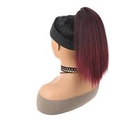 1pc Synthetic Hair For Ladies 12-inch Lady Large Grip Jacque Silk Ponytail Double Row 8-tooth For Solid Invisibility(PY205-1B-BUG)