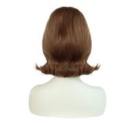1pc synthétique marron femmes 60 s rétro ruche perruques 70 Pinup Pelucas courte perruque for la fête