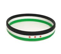 1pc Syrie Drapeau Silicone Caoutchouc Bracelets Sport Poignet Bande Bracelet for Femmes Hommes Cadeau pour