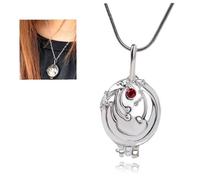 1pc The Vampire Diaries Merchandise Vervain Penntif Collier Ouverture du médaillon Classic Film Propps Cosplay Accessoires (argent)