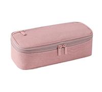 1PC Trousse À Crayons Grande Capacité À Fermeture Éclair avec Compartiment Multifonction en Toile Oxford pour Élèves Collège Étudiants Bureau Garçon Et Fille Adolescent (Rose)