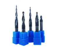 1PC Tungsten Carbide End Mill 6mm Ball Nose Tapered Mills Router Bits FOR Aluminum/Copper CNC Taper Wood Metal Milling Cutter(R0.75X20X6X45)