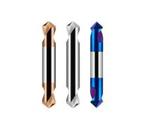 1PC Two Headed Carbide Spotting Drill Bit 90 Degrees Coated Tungsten Bits For Stianless Steel(6x6x100x90DEG,Bronze Coated)