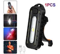 1pc Type B Type C 1/2pcs Mini Thin Flashlight Tactical Police Shoulder Light USB Type-C Rechargeable Bicycle Taillight Helmet Lamp Keychain Light ""Nipseyteko