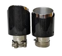1PC Universel Carbone Embouts D'échappement Voiture Style Brillant En Acier Inoxydable Silencieux Fin Tuyau D'échappement Tuyau Embout Silencieux Tuyau(60-101mm)