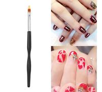 1pc Uv Gel Brosse Peinture Liner Stylo 4 Types Plat Progressif Rond Sculpté Brosse Stylo Nail Art Dessin Brosse Manucure Outil