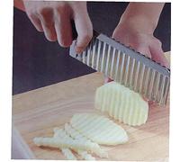 1pc Vague Coupe Inoxydable Légumes Crinkle Onduleux Potato Chip Pâte Cutter Lame Cutter Crinkle Outils De Cuisson