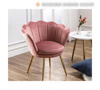 1PC Wahson Fauteuil en Velours Fauteuil Coquillage avec Pieds Doré, Fauteuil Chambre Confortable Chaise Relax pour Salon/Chambre Conception unique : Adoptez le design unique du cadre, l'assemblage gra