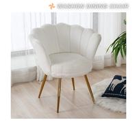 1PC Wahson Fauteuil en Velours Fauteuil Coquillage avec Pieds Doré, Fauteuil Chambre Confortable Chaise Relax pour Salon/Chambre Conception unique : Adoptez le design unique du cadre, l'assemblage gra