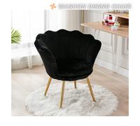 1PC Wahson Fauteuil en Velours Fauteuil Coquillage avec Pieds Doré, Fauteuil Chambre Confortable Chaise Relax pour Salon/Chambre Conception unique : Adoptez le design unique du cadre, l'assemblage gra