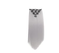 1pc Women's Synthetic Hair High Temperature Silk 22 Inches Straight Extensions Seven-piece Set Riveting Process Elastic(EX62-3904)