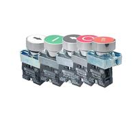 1pc XB2-BA3311 3341 3351 avec ouverture 22mm auto-réinitialisation Interrupteur à bouton-poussoir auto-réinitialisation 22mm Bouton de symbole fonctionnel en métal(XB2-BA3311)