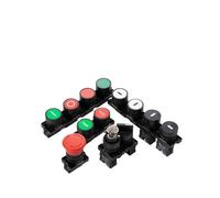 1pc XB2-EA31 EA42 interrupteur à bouton circulaire en plastique ZB2 bouton plat autobloquant à réinitialisation automatique rouge, jaune, bleu, vert, noir(HB2ED21)