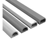 1PC18.11in/78.74in/39.37in Trunking Floor Anti Stepping Invisible Management Trunking Cover Earth Exposed Wire Routing Trunking(Grey style1,1m)