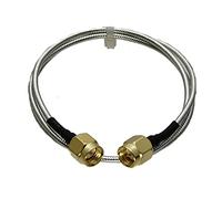 1pce SMA Bouchon mâle à SMA Bouchon mâle RG405 0.086" Câble d'argent Semi-rigide Pigtail flexible 4inch ~ 2 0M RF Connecteur(15M)