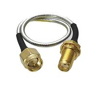 1pce SMA Bouchon mâle à SMA Jack femelle cloison RG405 0.086" Câble d'argent Semi-rigide Pigtail flexible 4inch ~ 2 0M RF Connecteur(18M)