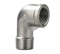 1PCS 1/2" 1/4" 3/8" 3/4" 1" 2" 3" 4" Coude À 90 Degrés Femelle Vers Mâle, Adaptateurs De Coude À Angle Droit À 90° En Acier Inoxydable 304 Raccords De Tuyauterie(DN100)